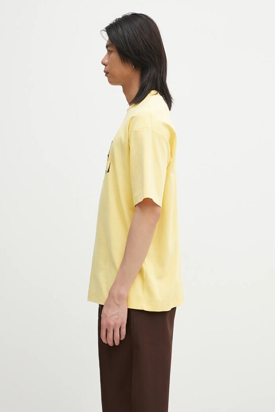 Drôle de Monsieur cotton t-shirt Le T-Shirt Tennis Court G.TS246.CO002.LYL yellow SS25
