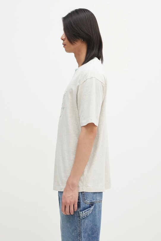 Хлопковая футболка Drôle de Monsieur Le T-Shirt Drule Cup G.TS234.CO165.GY серый SS25