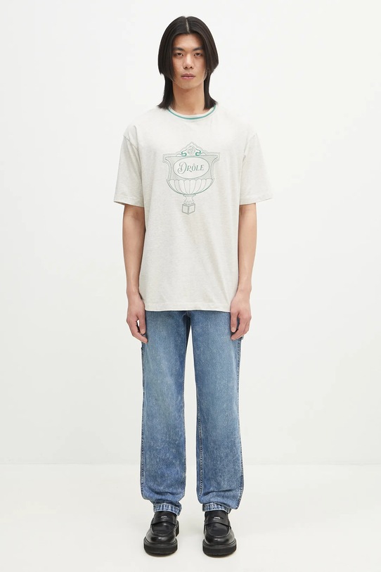 Bavlnené tričko Drôle de Monsieur Le T-Shirt Drule Cup G.TS234.CO165.GY sivá