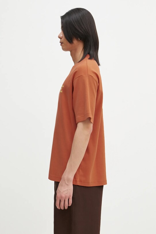 Drôle de Monsieur t-shirt in cotone Le T-Shirt Slogan G.TS203.CO002.RT arancione SS25