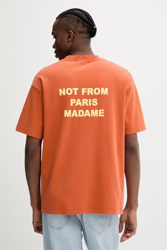 Odjeća Pamučna majica Drôle de Monsieur Le T-Shirt Slogan G.TS203.CO002.RT narančasta