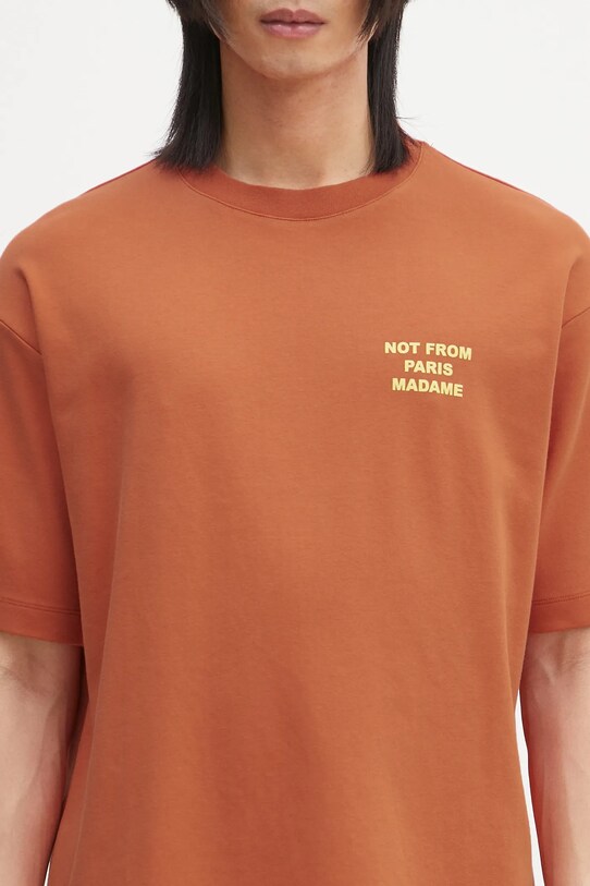 Drôle de Monsieur t-shirt in cotone Le T-Shirt Slogan arancione G.TS203.CO002.RT