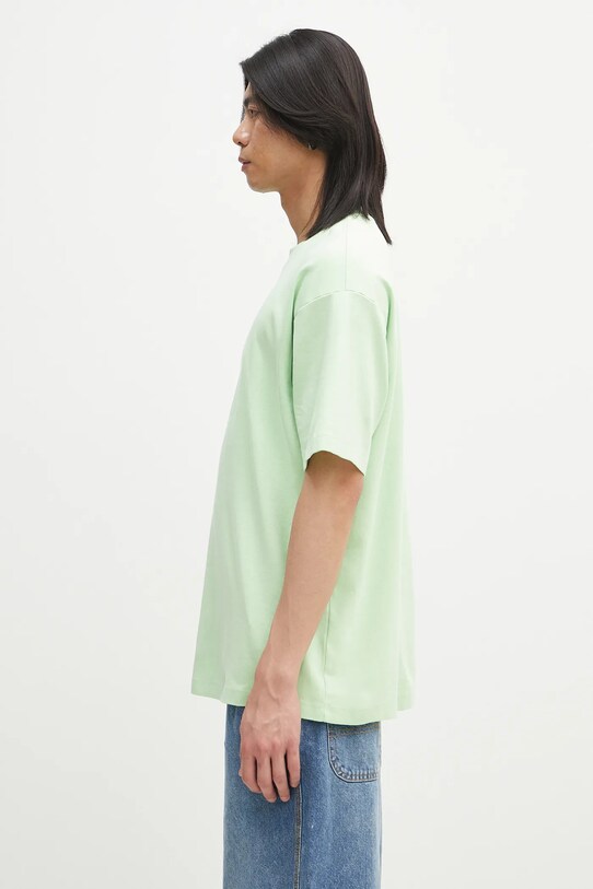 Drôle de Monsieur t-shirt bawełniany Le T-Shirt Slogan Classique G.TS202.CO002.LGN zielony SS25