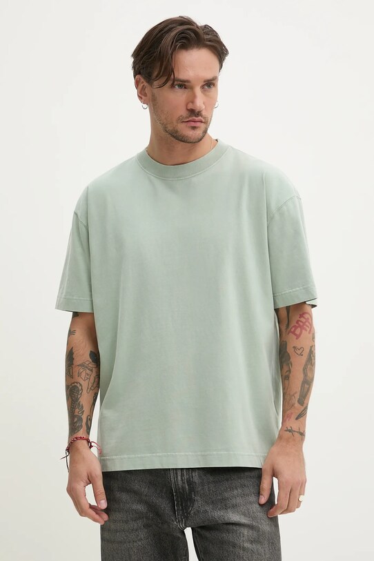 Hollister Co. t-shirt in cotone rilassato verde KI324.5057.311