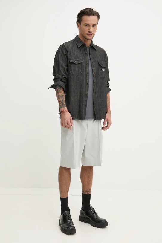 Hollister Co. tricou KI324.5137.120 gri SS25