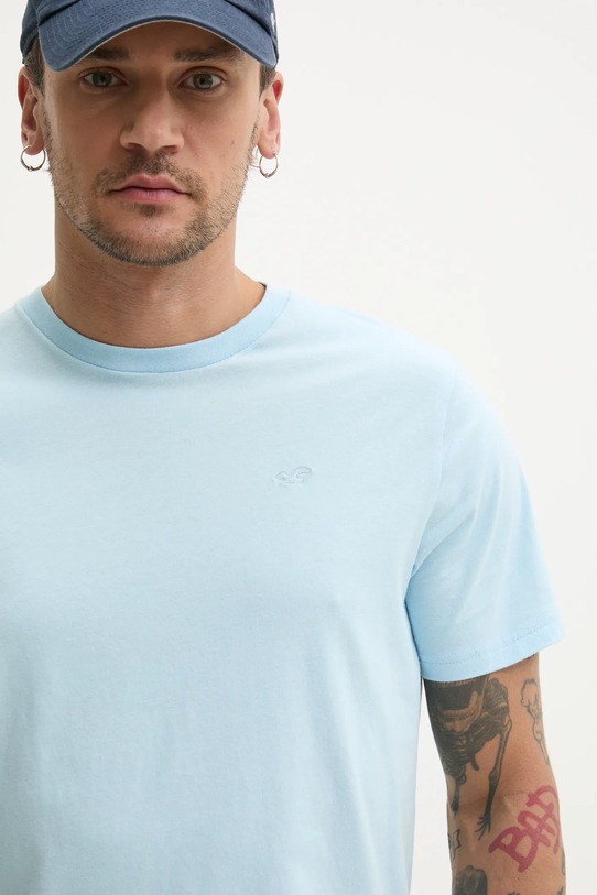 Hollister Co. tricou din bumbac albastru KI324.5145.220