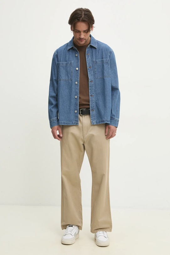 Hollister Co. tricou din bumbac KI324.5148.420 maro SS25