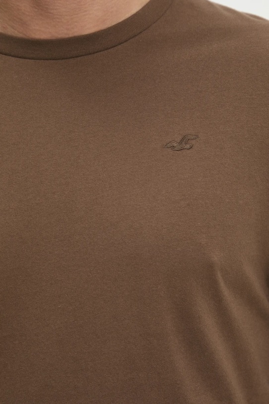 Hollister Co. tricou din bumbac KI324.5148.420 maro