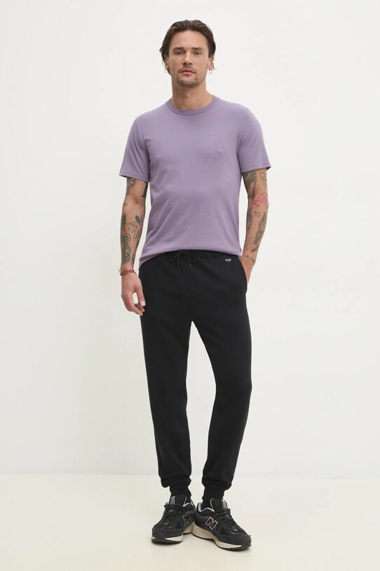Hollister Co. tricou din bumbac KI324.5148.630 violet SS25