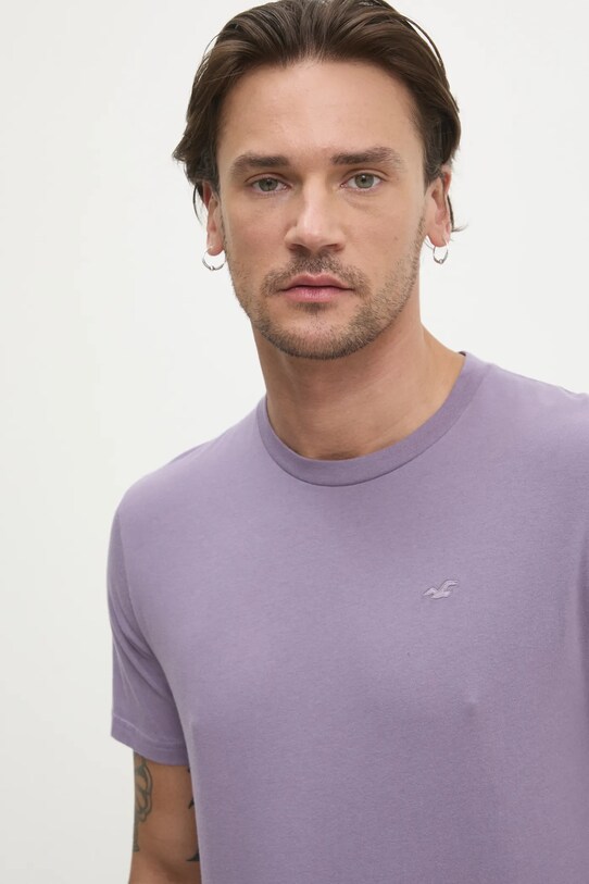 Hollister Co. tricou din bumbac violet KI324.5148.630