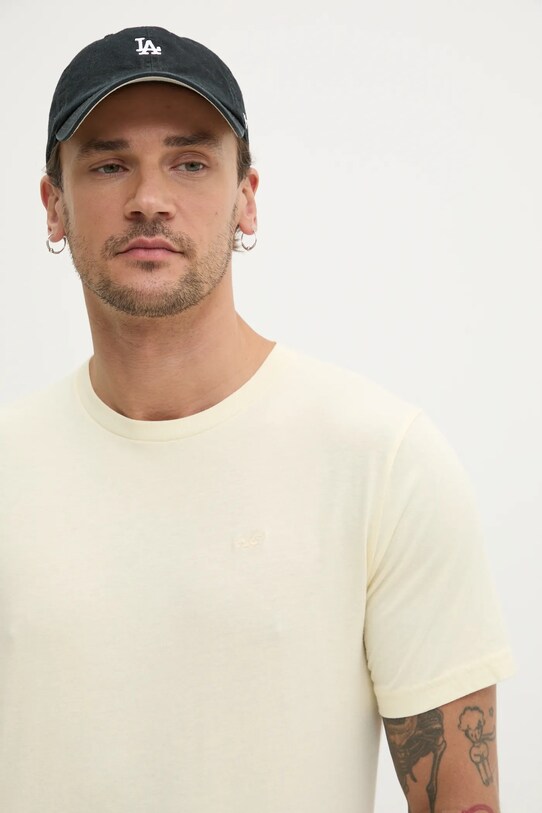 Hollister Co. t-shirt bawełniany żółty KI324.5148.800