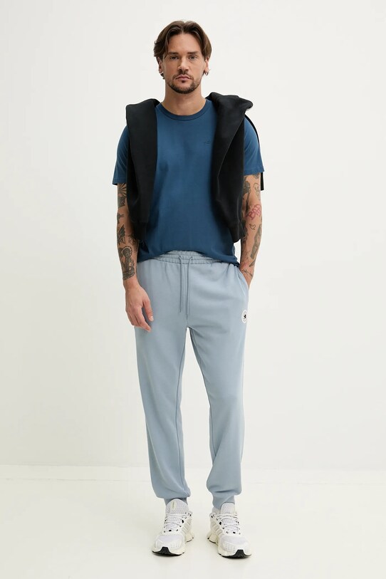 Βαμβακερό μπλουζάκι Hollister Co. KI324.5149.200 σκούρο μπλε SS25