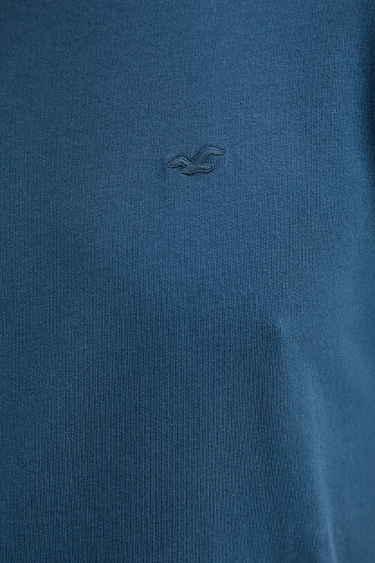 Βαμβακερό μπλουζάκι Hollister Co. KI324.5149.200 σκούρο μπλε