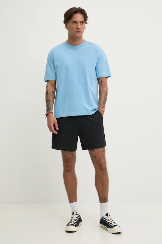 Bavlnené tričko Hollister Co. KI324.5205.221 modrá SS25