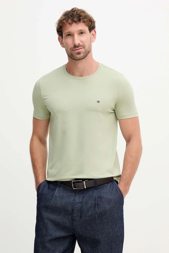Μπλουζάκι Tommy Hilfiger πράσινο MW0MW10800.