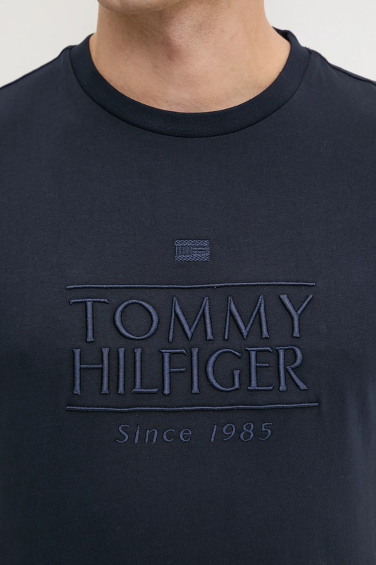 Pamučna majica Tommy Hilfiger MW0MW38620 mornarsko plava