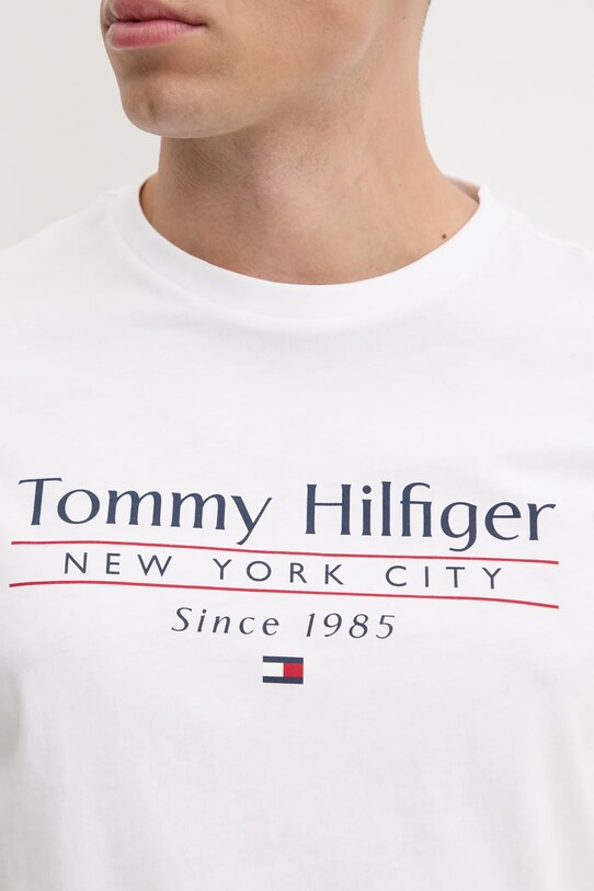 Бавовняна футболка Tommy Hilfiger MW0MW38621 білий
