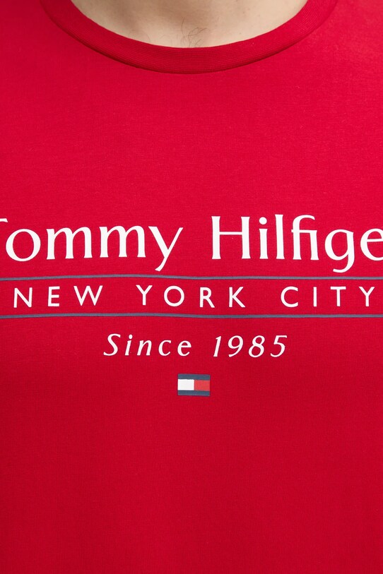 Bavlněné tričko Tommy Hilfiger MW0MW38621 červená