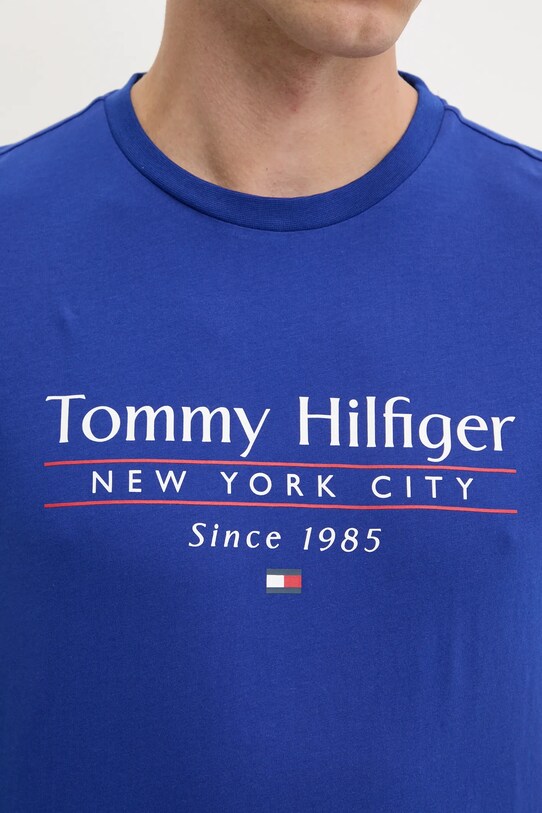 Tommy Hilfiger pamut póló MW0MW38621 kék