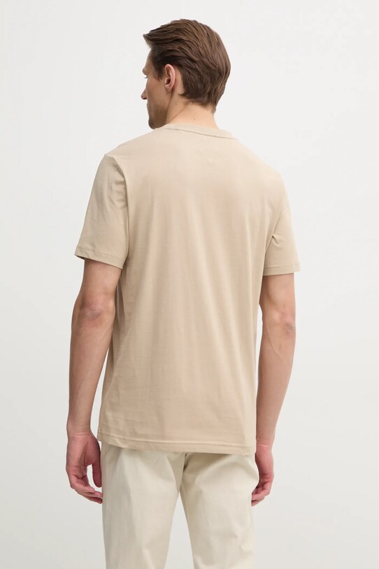 Îmbrăcăminte Tommy Hilfiger tricou din bumbac MW0MW38621 bej