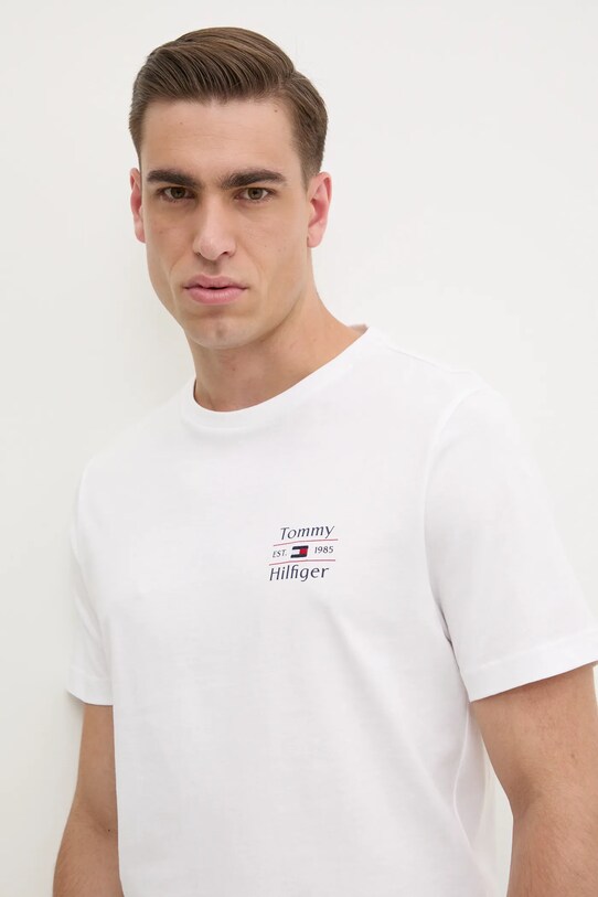 Бавовняна футболка Tommy Hilfiger білий MW0MW38622