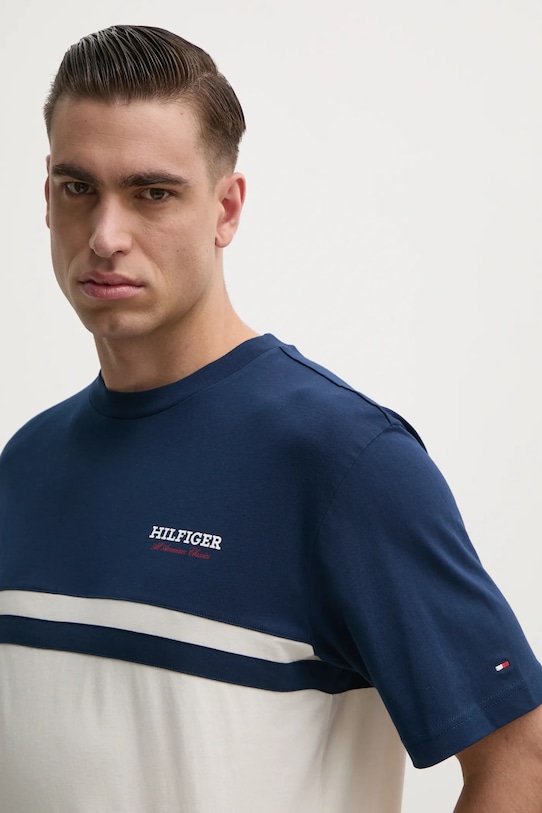 Хлопковая футболка Tommy Hilfiger тёмно-синий MW0MW39169