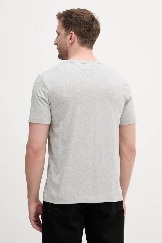 Ρούχα Tommy Hilfiger t-shirt ανδρικό βαμβακερό MW0MW39249 γκρί