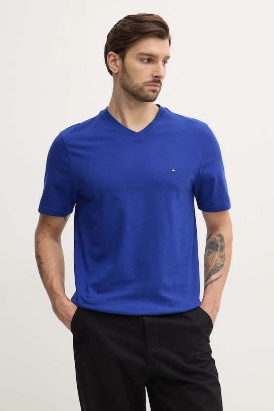 Tommy Hilfiger t-shirt bawełniany bawełna niebieski MW0MW39249