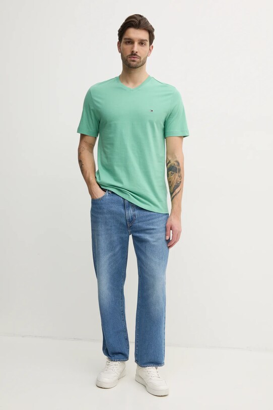 Tommy Hilfiger t-shirt in cotone MW0MW39249 verde AW25