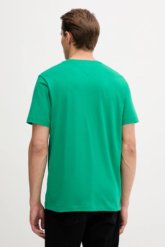 Tommy Hilfiger tricou din bumbac MW0MW39249 verde SS25