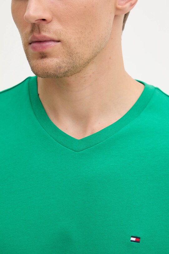 Tommy Hilfiger tricou din bumbac verde MW0MW39249