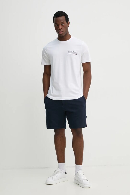 Бавовняна футболка Tommy Hilfiger MW0MW38614 білий SS25