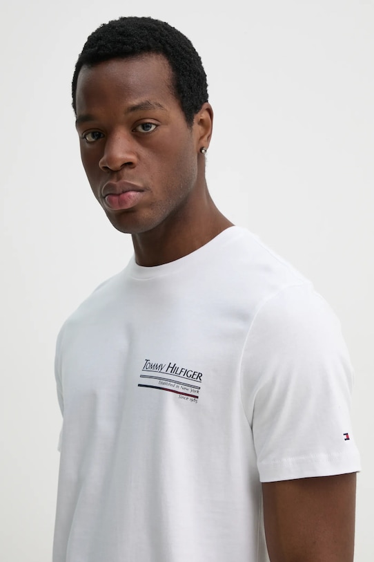 Tommy Hilfiger tricou din bumbac alb MW0MW38614