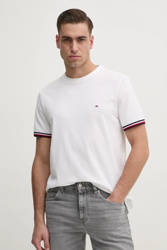 Бавовняна футболка Tommy Hilfiger бавовна білий MW0MW38630