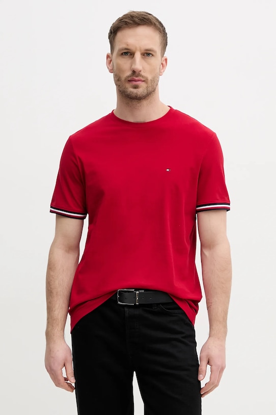 Tommy Hilfiger t-shirt bawełniany bawełna czerwony MW0MW38630