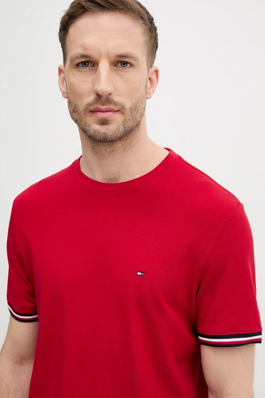 Tommy Hilfiger t-shirt bawełniany czerwony MW0MW38630