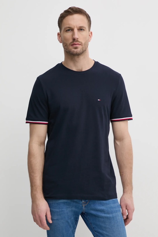 Tommy Hilfiger t-shirt bawełniany bawełna granatowy MW0MW38630