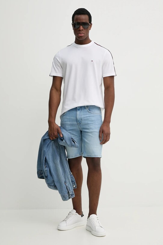 Хлопковая футболка Tommy Hilfiger MW0MW38632 белый SS25
