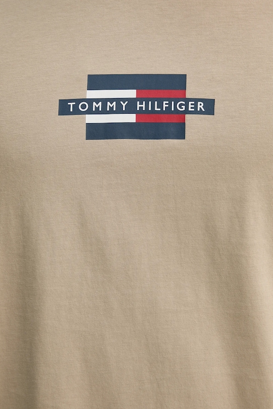 Бавовняна футболка Tommy Hilfiger MW0MW38636 бежевий