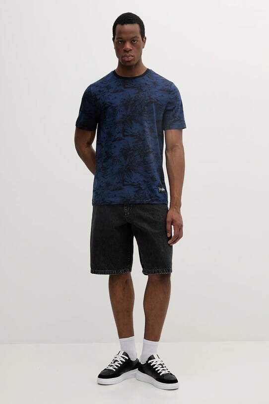 Bavlnené tričko Tommy Hilfiger MW0MW38933 tmavomodrá SS25