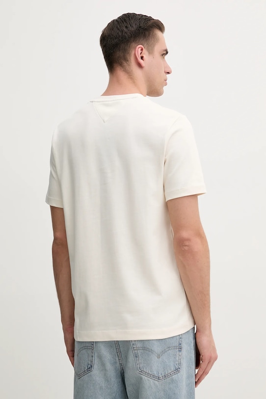 Bavlněné tričko Tommy Hilfiger MW0MW39256 béžová SS25