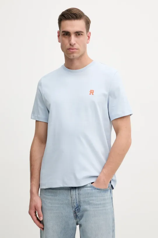 Tommy Hilfiger t-shirt bawełniany regular niebieski MW0MW39256