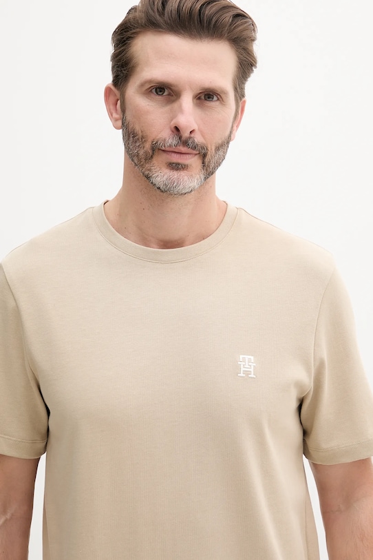 Одяг Бавовняна футболка Tommy Hilfiger MW0MW39256 бежевий