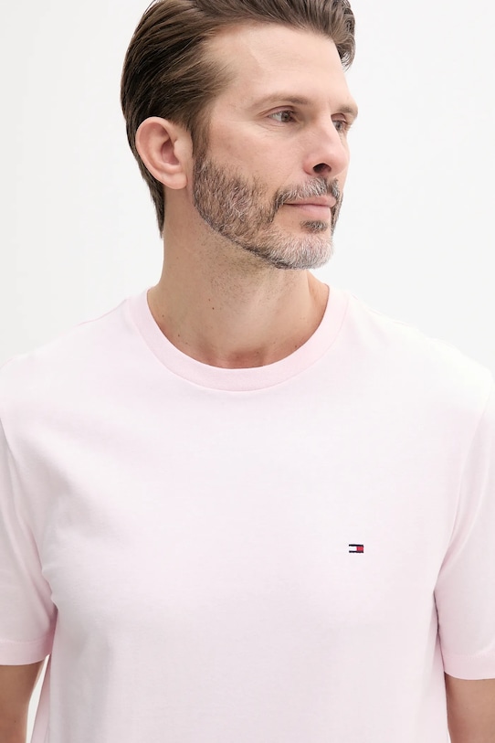 Odzież Tommy Hilfiger t-shirt bawełniany MW0MW39995 różowy