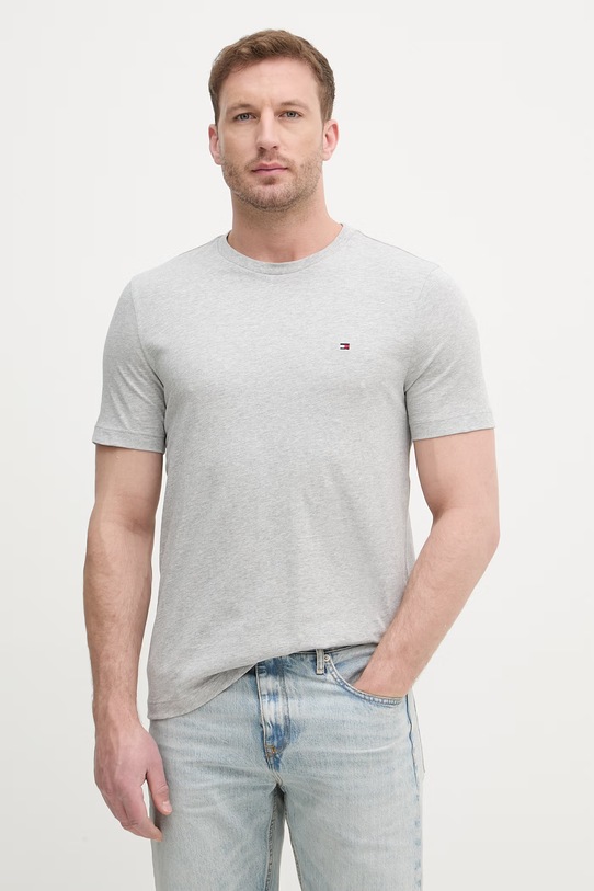 Tommy Hilfiger T-shirt ανδρικό βαμβακερό γκρί MW0MW39995