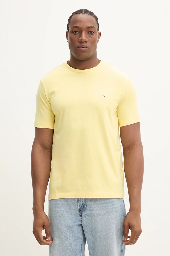 Tommy Hilfiger t-shirt bawełniany bawełna żółty MW0MW39995