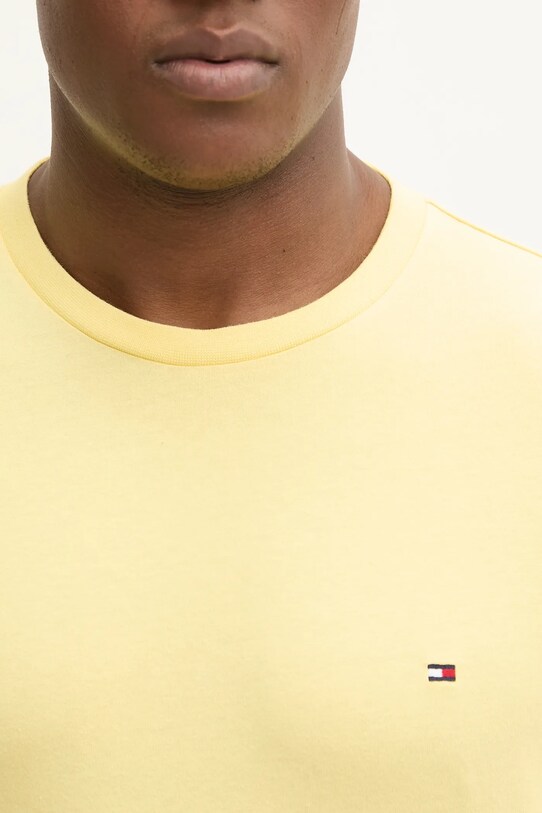 Tommy Hilfiger t-shirt bawełniany żółty MW0MW39995