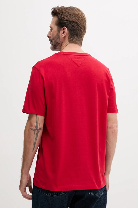 Tommy Hilfiger tricou din bumbac MW0MW39995 rosu SS25