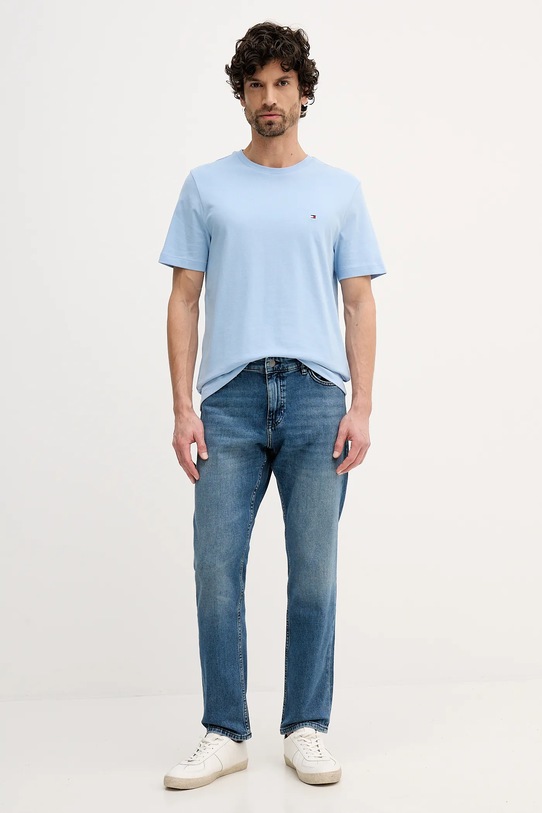 Tommy Hilfiger t-shirt bawełniany MW0MW39995 niebieski AW25