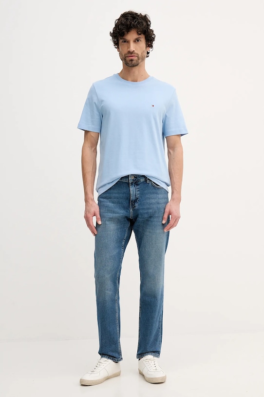 Tommy Hilfiger t-shirt bawełniany MW0MW39995 niebieski AW25